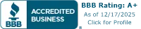 BBB Accredited Business — Rating A+